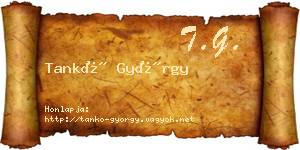 Tankó György névjegykártya
