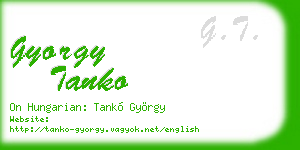 gyorgy tanko business card