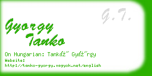 gyorgy tanko business card